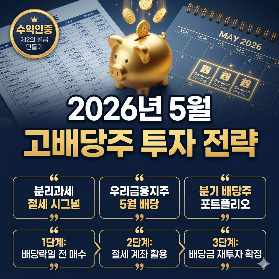 2026년 5월 배당주 투자: 세제 개편과 분기 배당 전략 총정리
