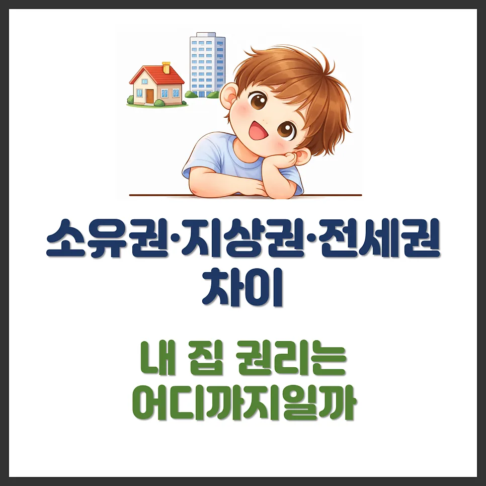 부동산 권리 3가지 비교: 소유권, 지상권, 전세권 차이점 2026년 총정리