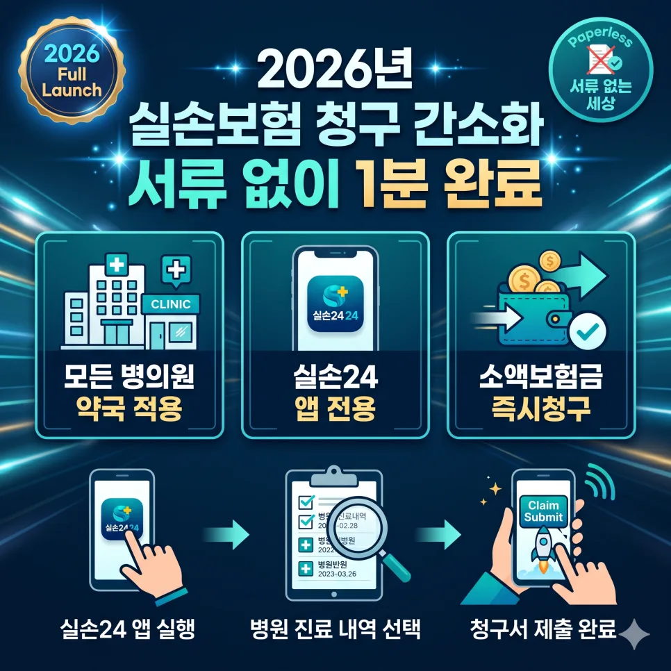 실손보험 청구 2026년, 서류 없이 간편하게 받는 방법은?
