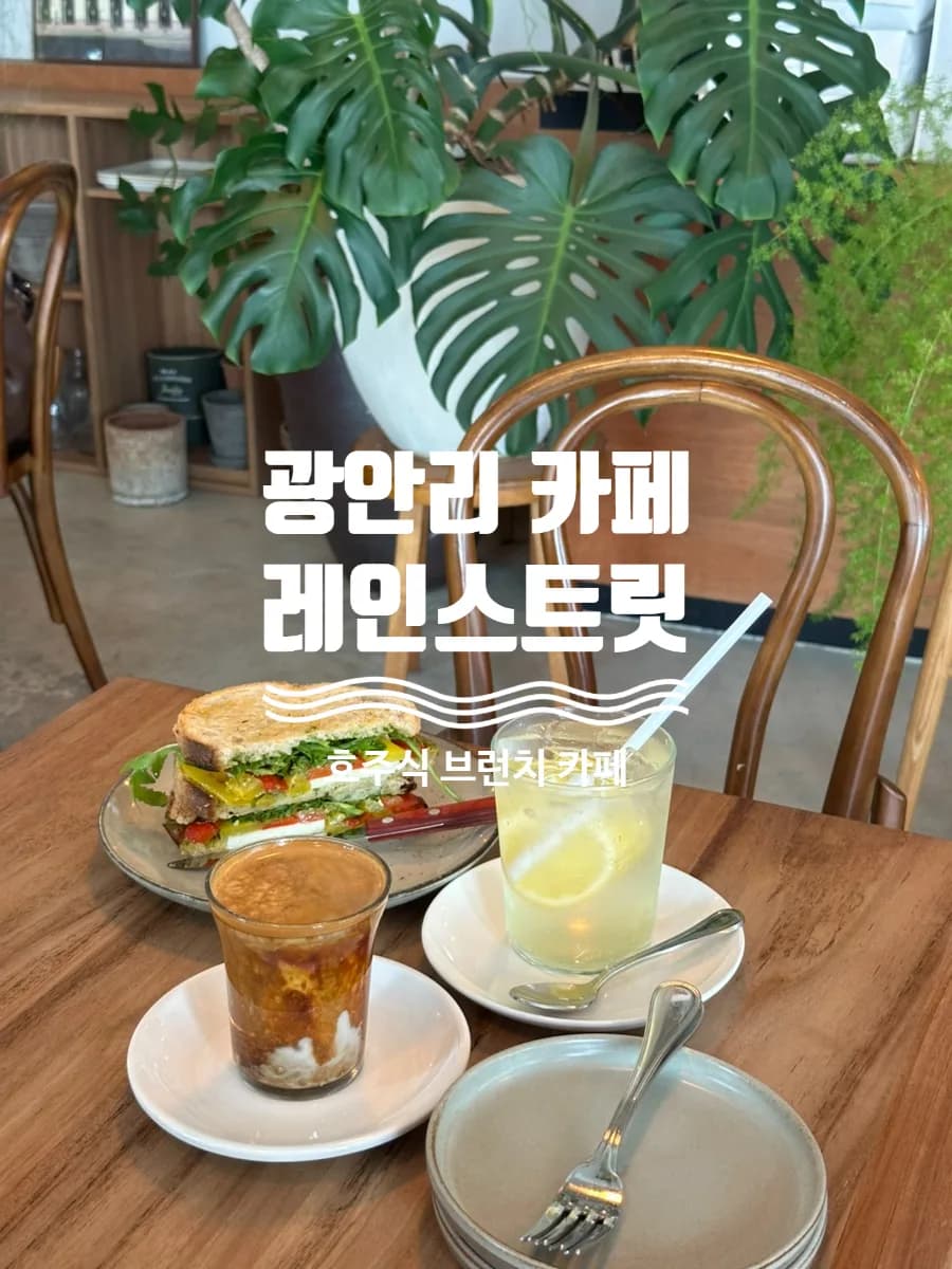 부산 광안리 카페 2026: 호주식 브런치 맛집 '레인스트릿' 방문 후기