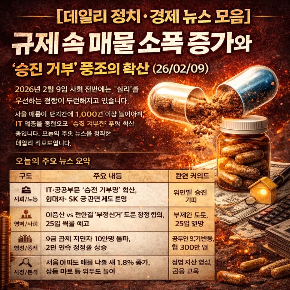 승진 거부·매물 증가 2026: 실리주의 시대의 경제·사회 변화