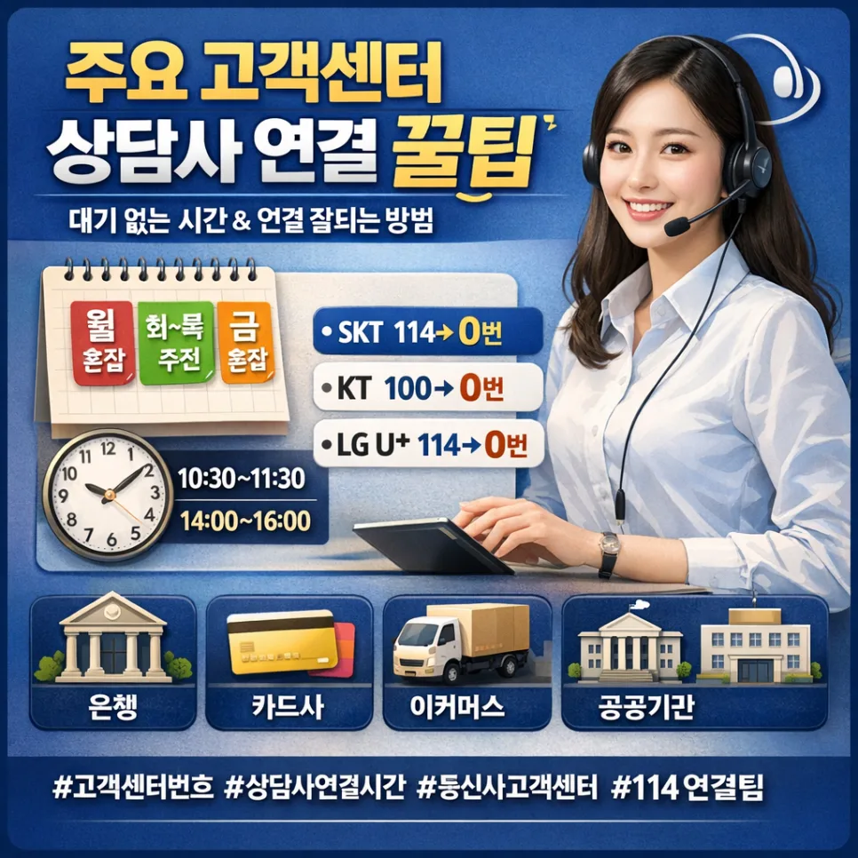고객센터 상담사 연결 잘 되는 시간 2026년 완벽 분석