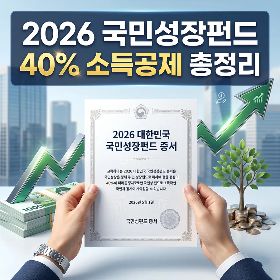 국민성장펀드 2026: 연말정산 환급 극대화 전략 공개