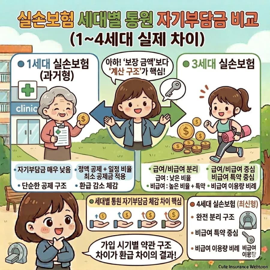 실손보험 통원 자기부담금, 세대별 2026년 달라지는 점 총정리