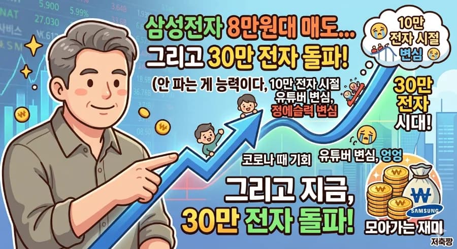 삼성전자 30만 전자 시대, 8만 전자 손절 경험자가 말하는 '안 파는 능력' 2026