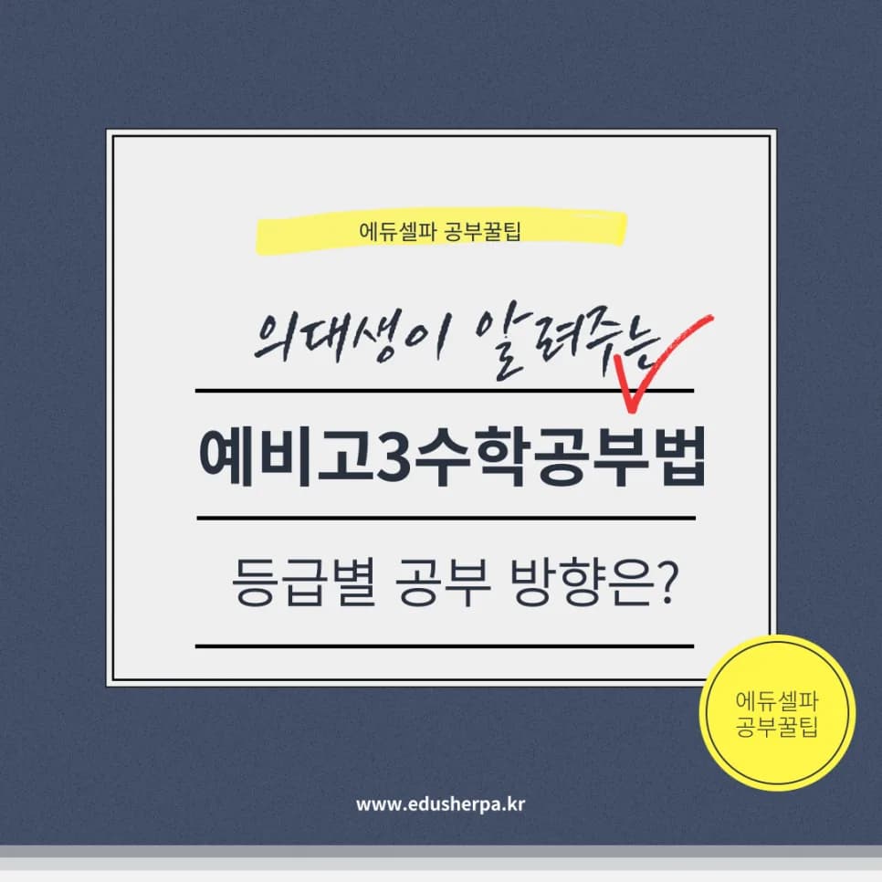 예비고3 수학 공부법: 2026년 등급별 맞춤 전략 완벽 분석