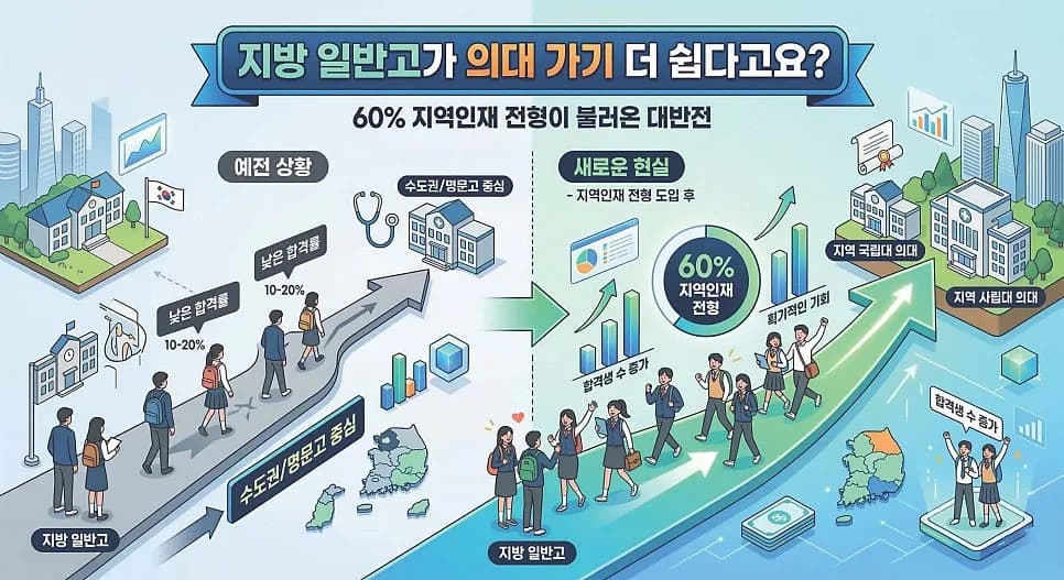 2026년 의대 증원, 지방 일반고가 유리한 이유와 대입 전략